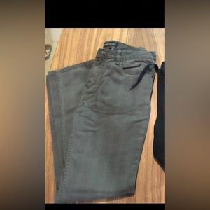 Mens Grey Herringbone Jeans